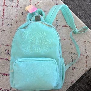 STONEY CLOVER LANE X TARGET NWT Terry Cloth Embossed Backpack in Light Green